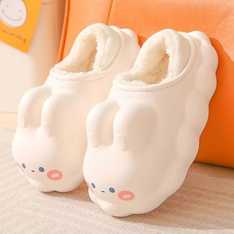 Rabbit Plush Cotton Slippers