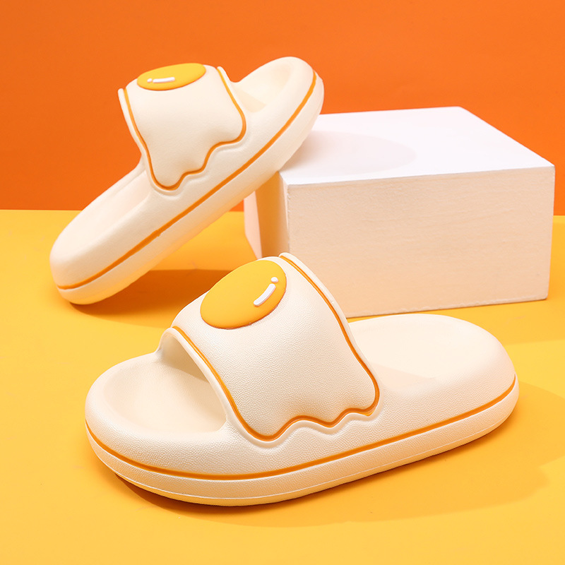 Fried Egg Design Personalized Slippers